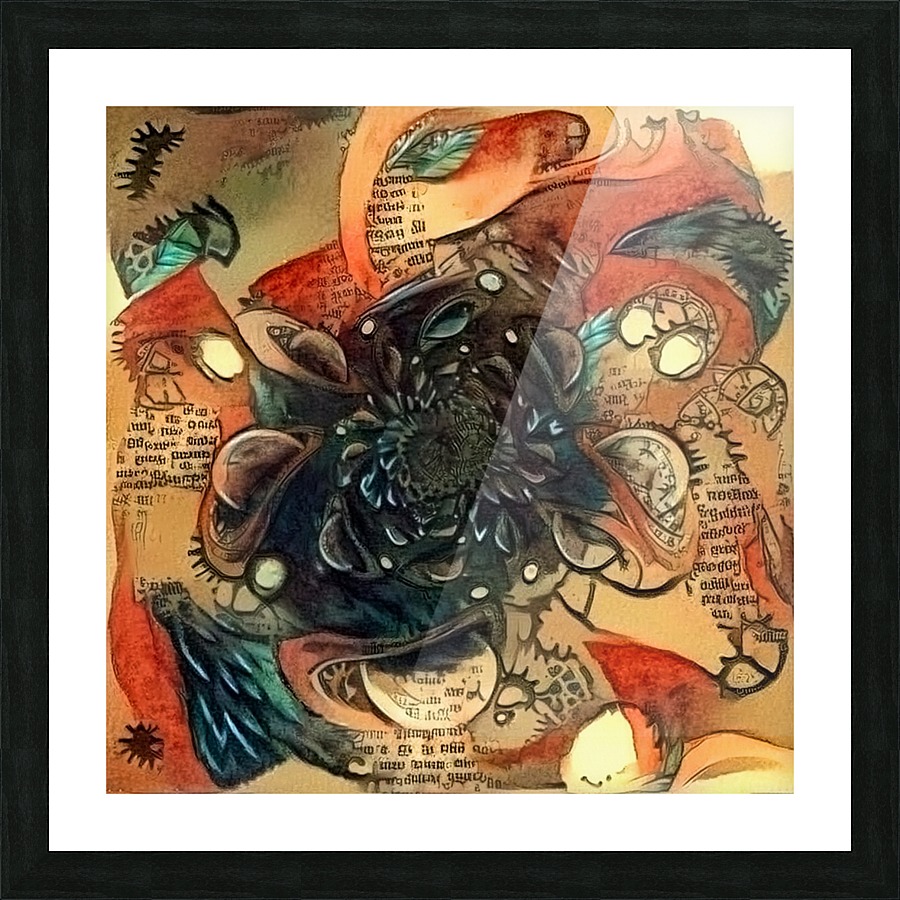 Retro Space Picture Frame print
