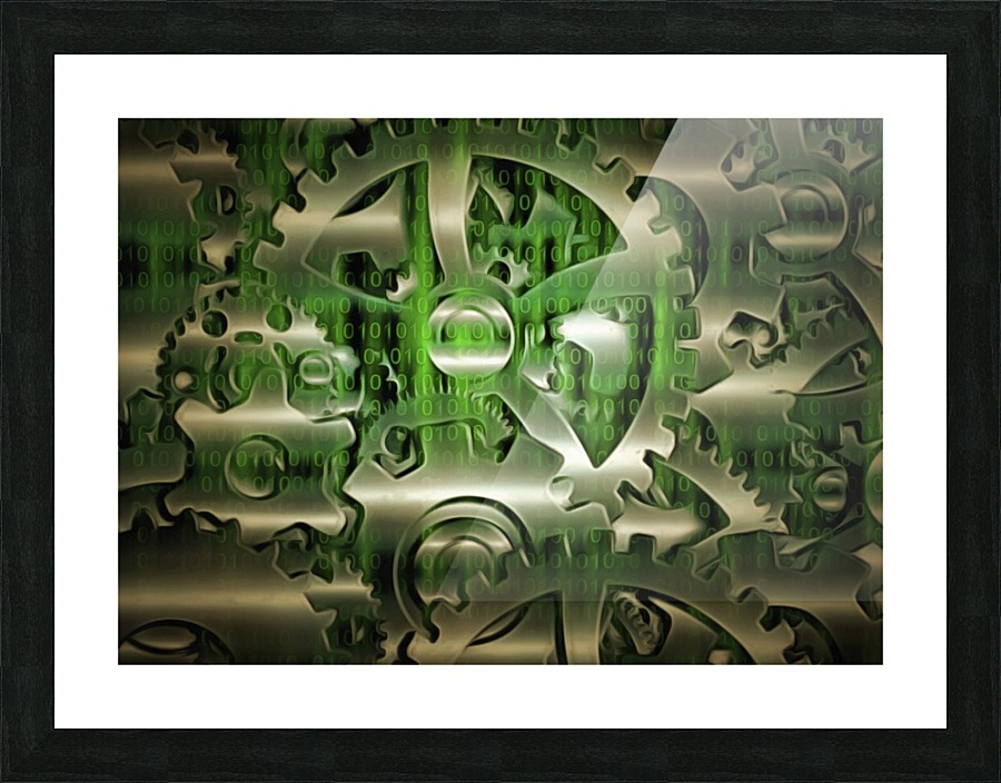 Binary Machine Picture Frame print