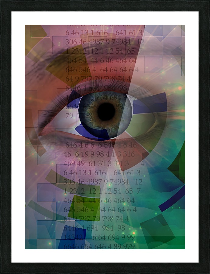 Eye with Numerical Sequence Picture Frame print