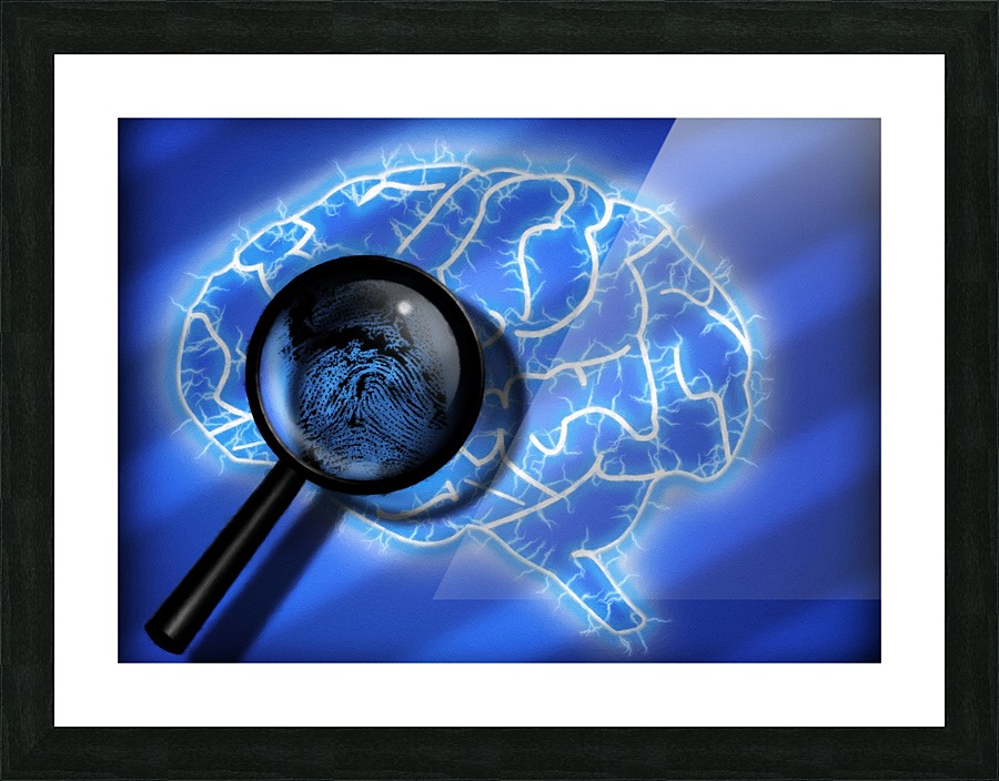 Human Brain Picture Frame print