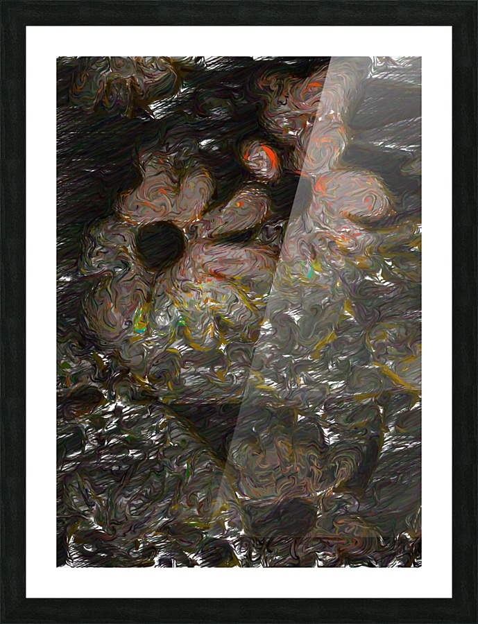 Dark Flowers Picture Frame print