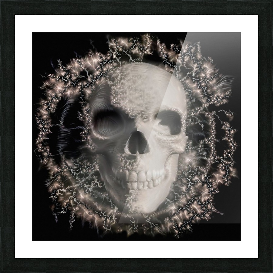Human Skull Picture Frame print