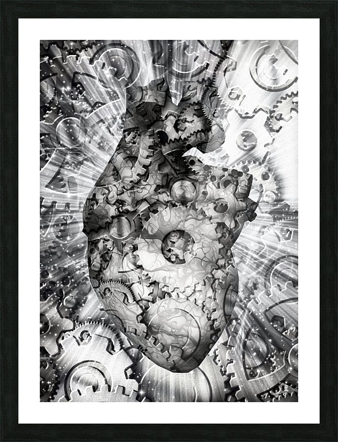 Machine Heart Picture Frame print