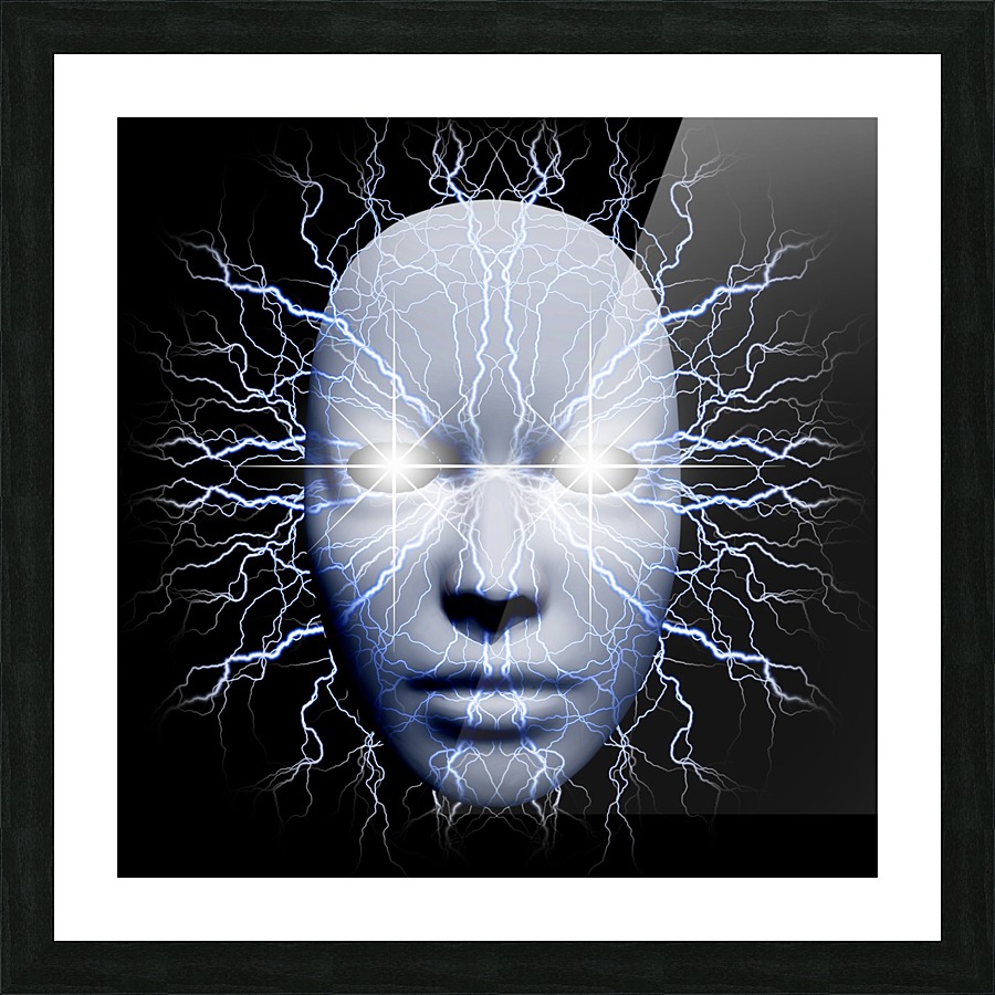 Lightning Mask Picture Frame print