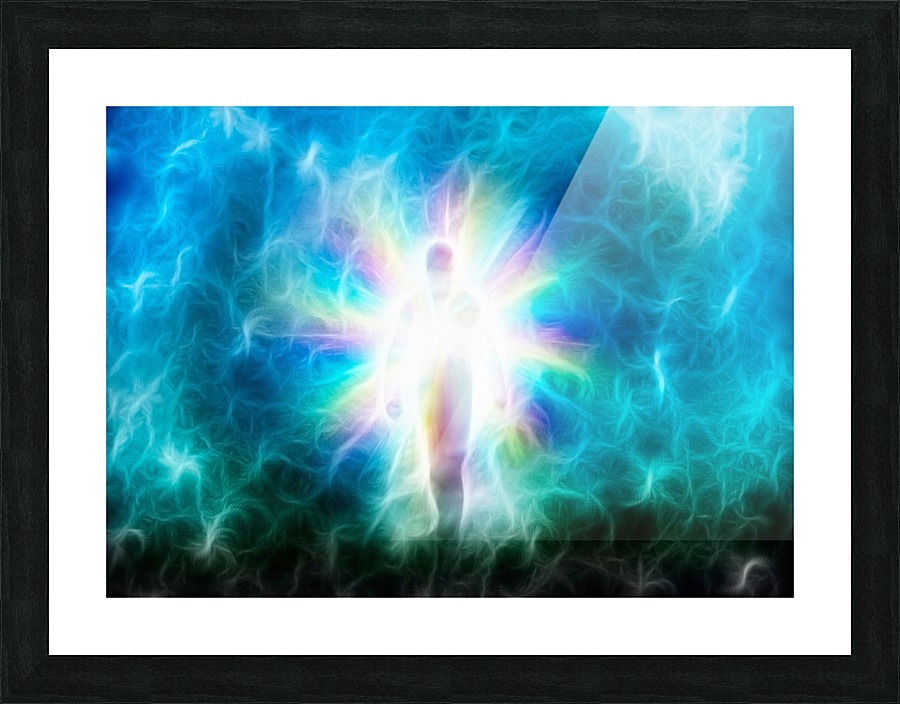 Figure Emerges from Light Picture Frame print