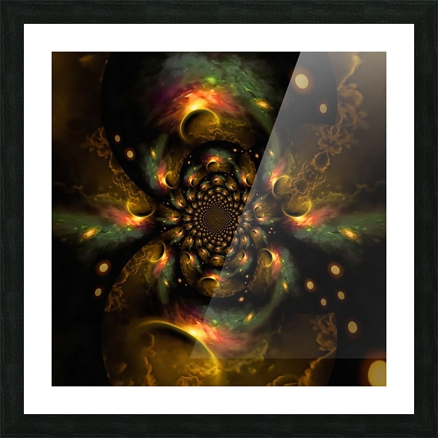 Planets Fractal Picture Frame print