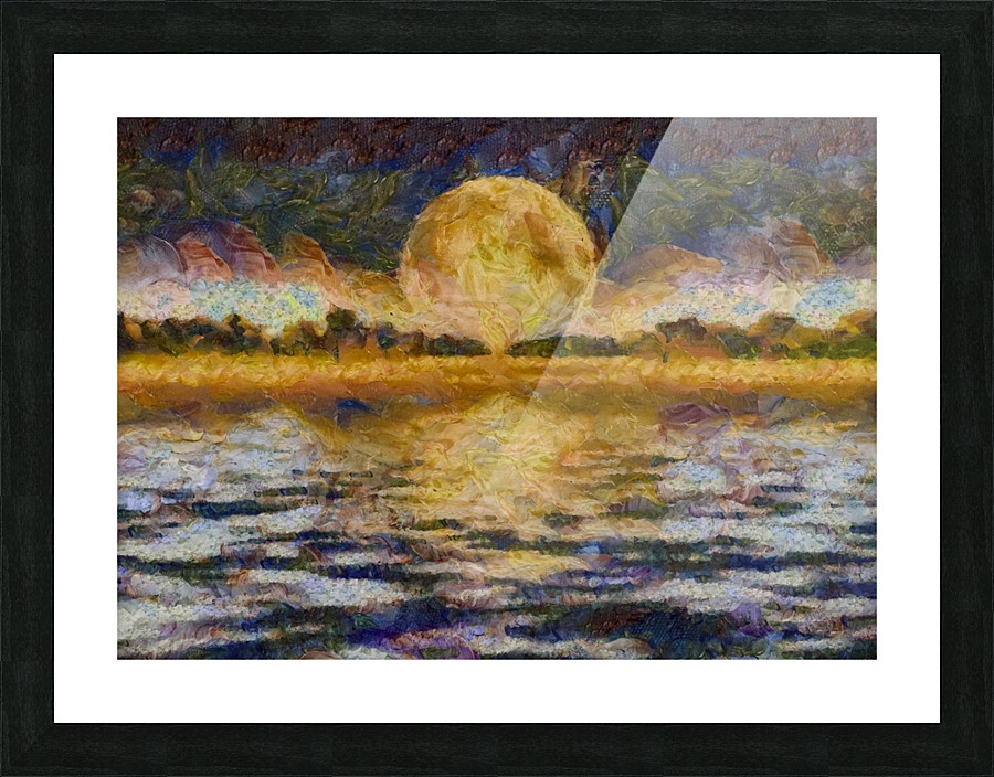 Yellow Moon Picture Frame print