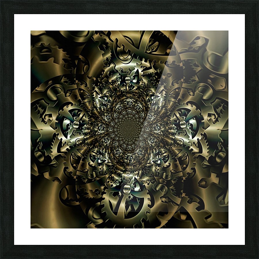Cogwheels Mechanism Picture Frame print