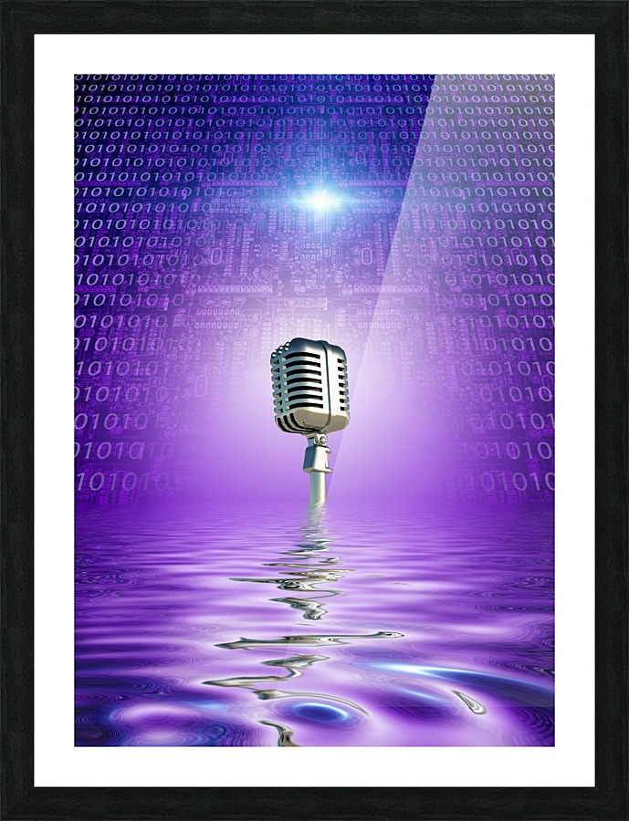 Classic Microphone Picture Frame print