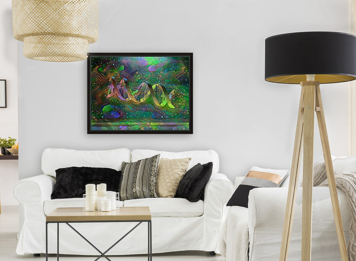DNA Strand Artwork Reproduction