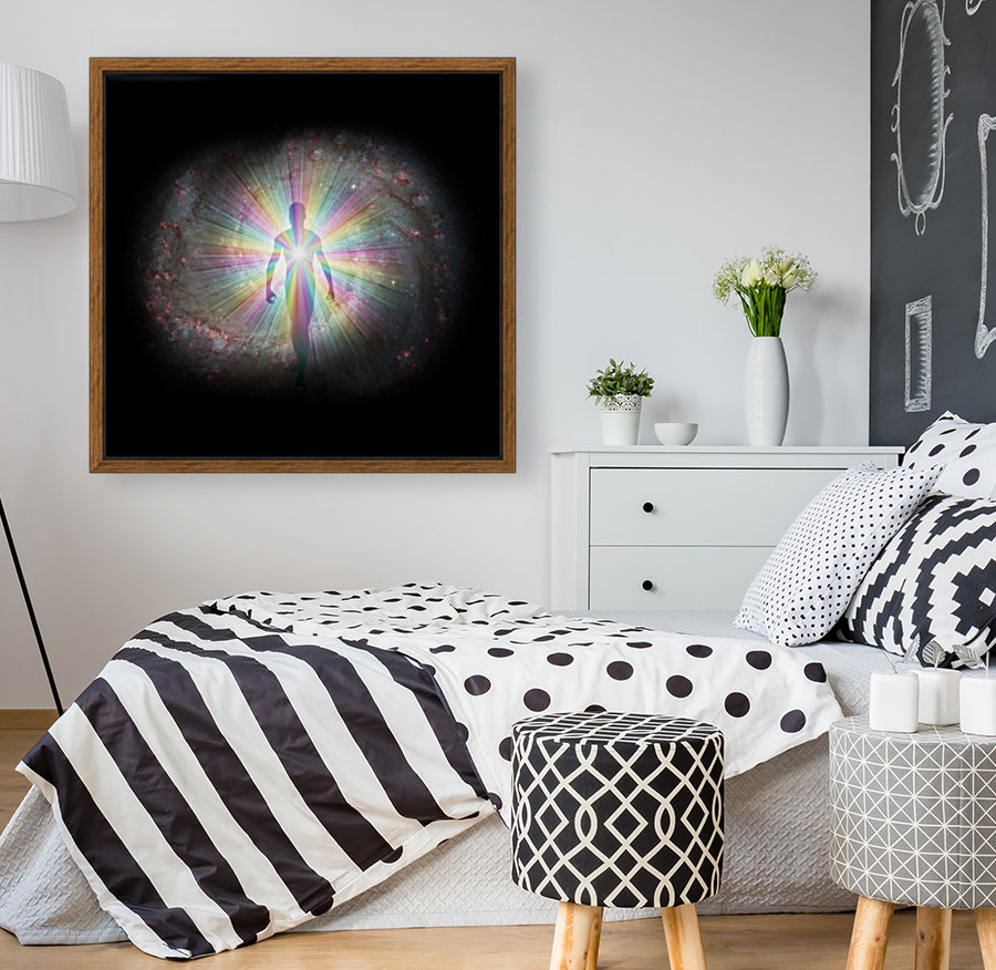 Man in Rainbow Light Reproduction