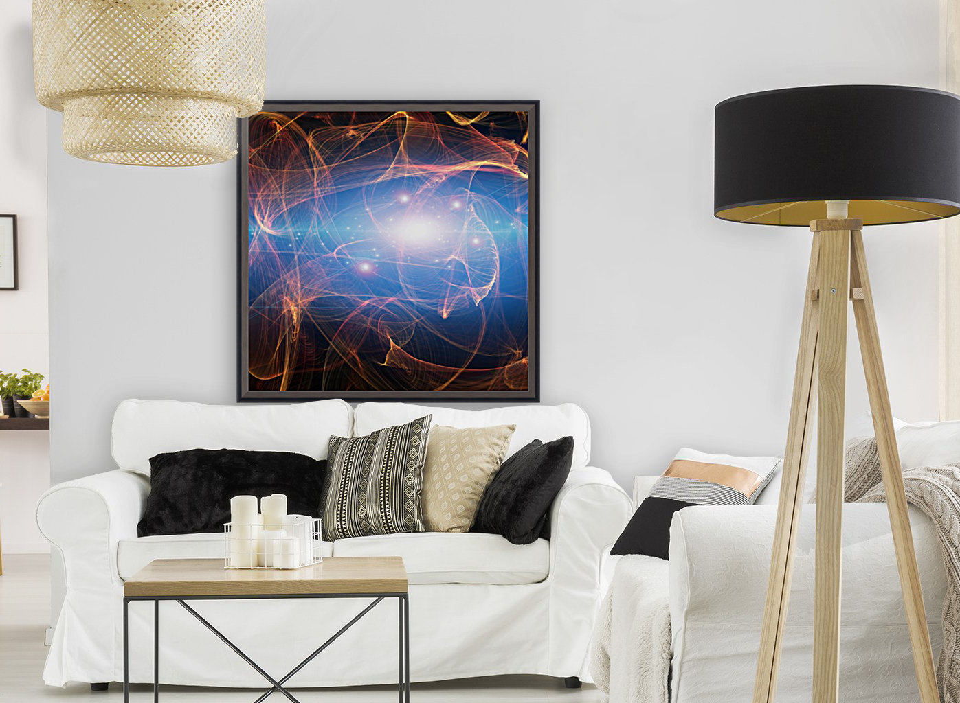 Beautiful Flowing Abstract Light Reproduction
