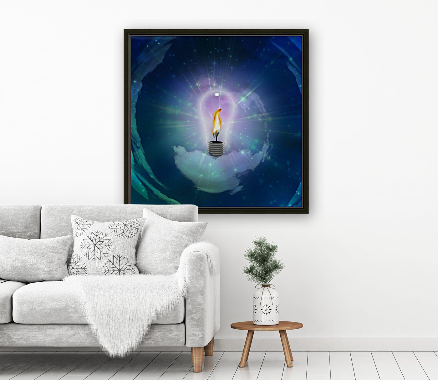 Light Bulb with Flame Reproduction