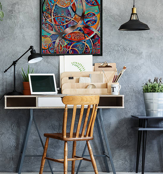 Circular Abstract Composition Reproduction