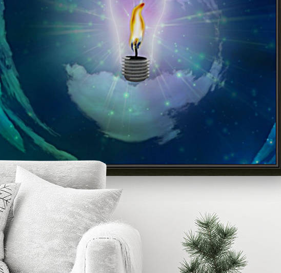 Light Bulb with Flame by Bruce Rolff