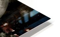 Full moon night city HD Metal print