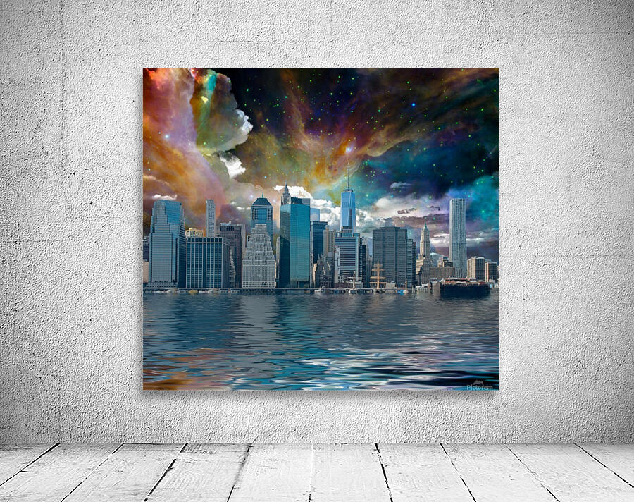 Futuristic Manhattan Wall Preview
