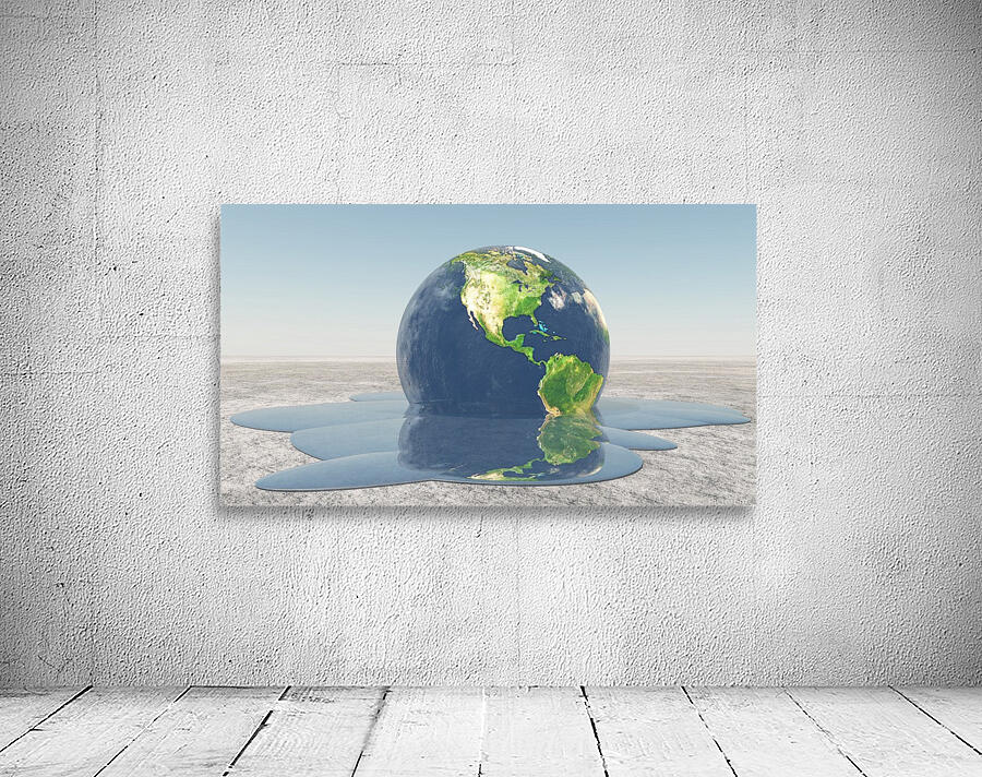 Global Warming. Planet Earth Wall Preview