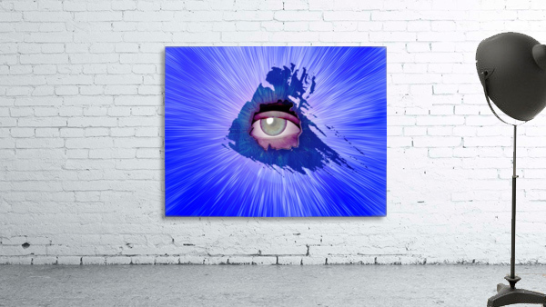 Eye behind wall crack Wall Preview
