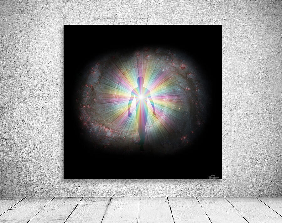 Man in Rainbow Light Wall Preview