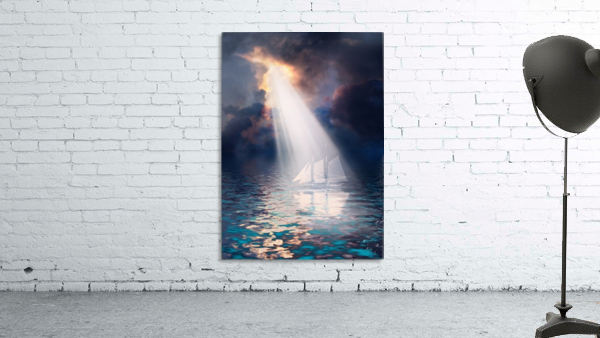 Ghostly Sailboat Wall Preview