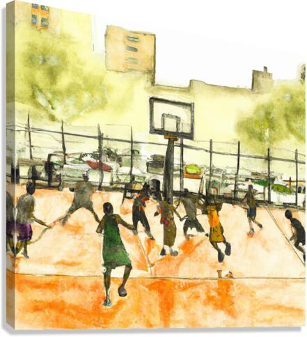 Pickup Basketball V Canvas Print