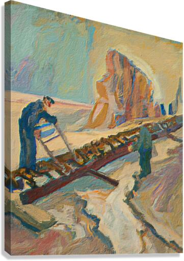 Railway Workers IV Canvas Print