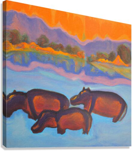 Hungry Hungry Hippos Canvas Print