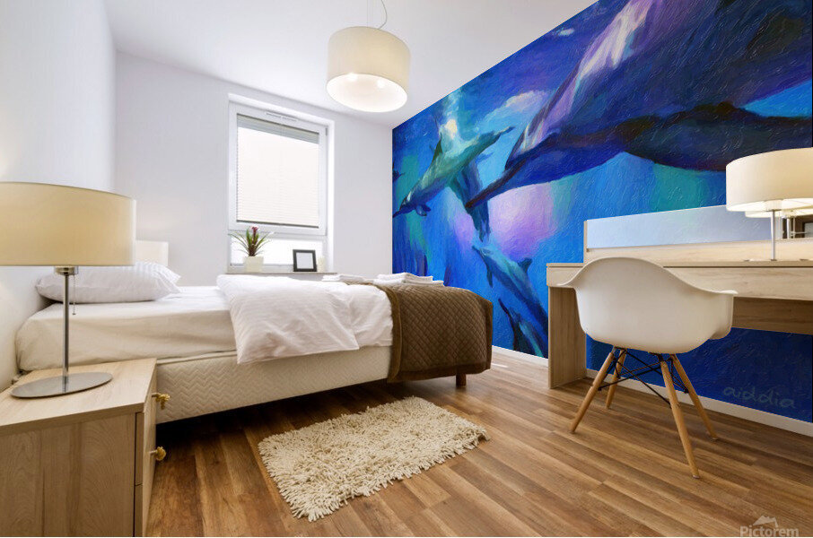 Dolphin Bay Mural print