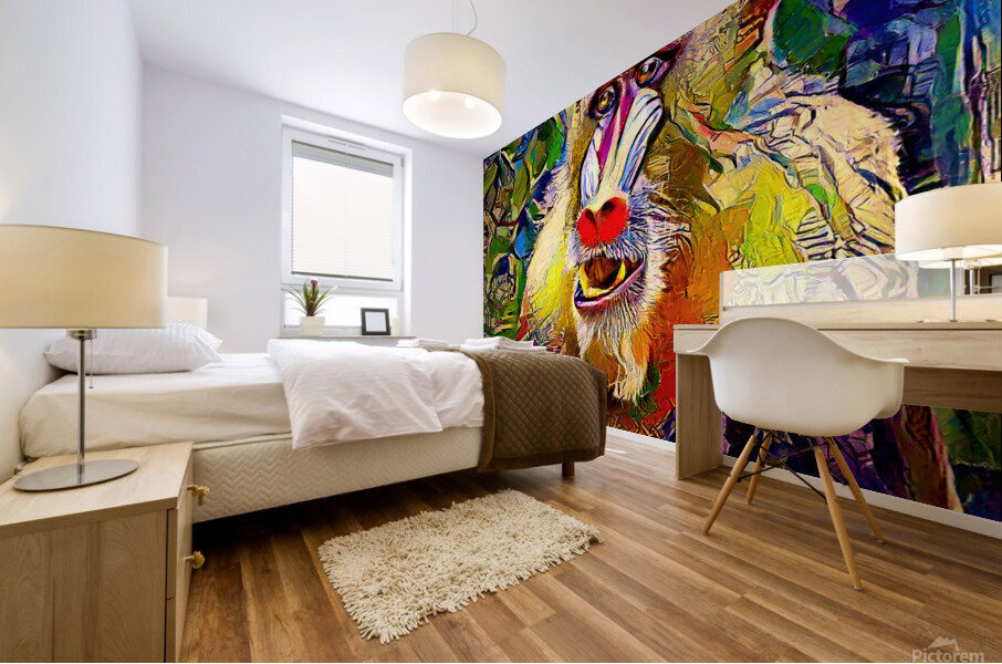 Electric Monkey Mural print