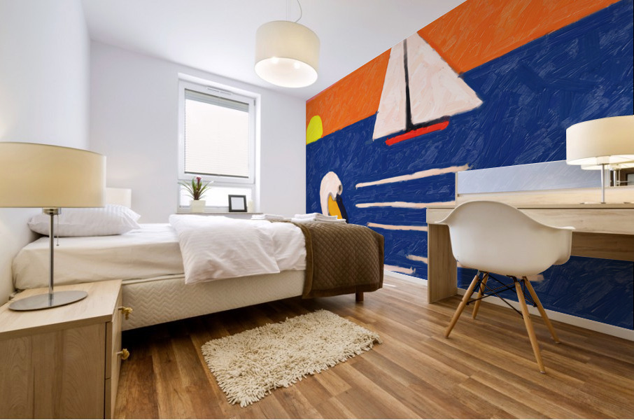 Sunset on the Key Mural print