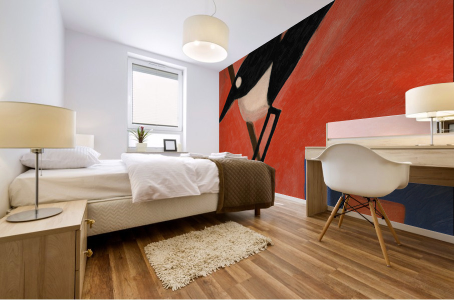 A Bird and a Square Mural print