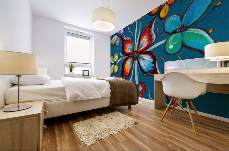 Flowering Butterfly Mural print