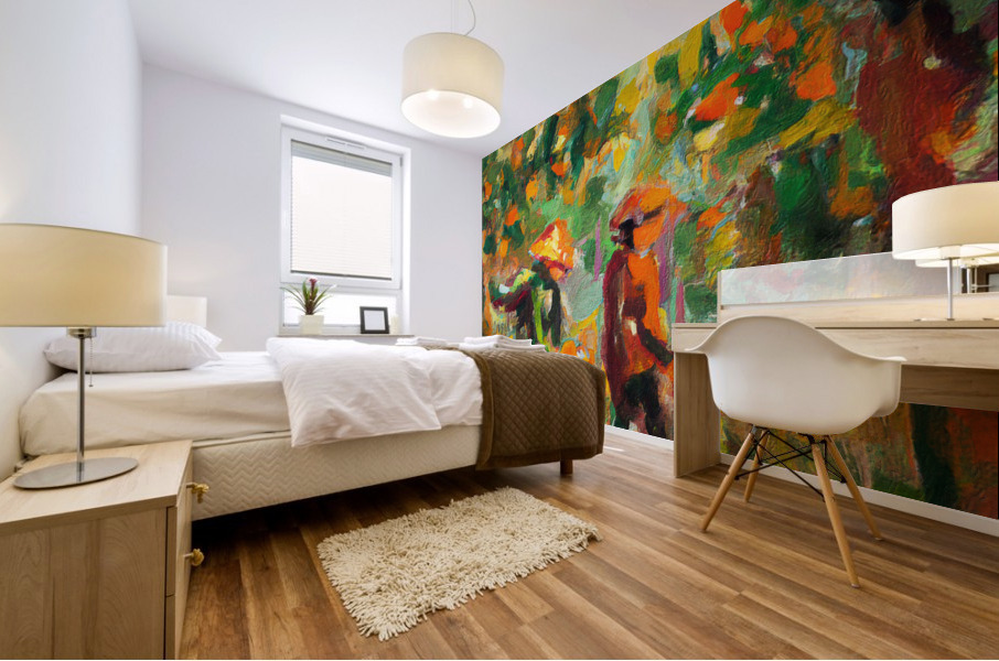 The Orange Pickers Mural print