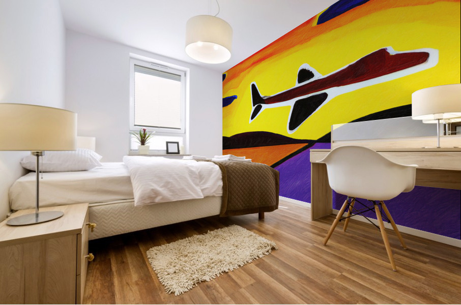 Sunset Takeoff Mural print