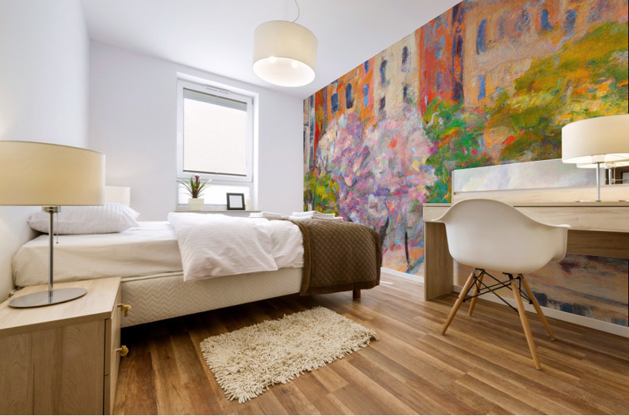 Springtime in the City Mural print