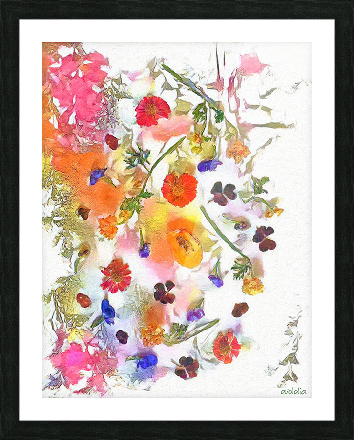 Dried Flowers Picture Frame print
