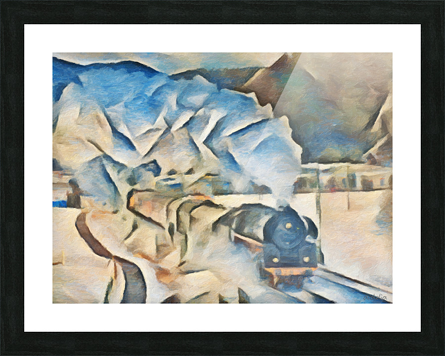 Winterland Express Picture Frame print