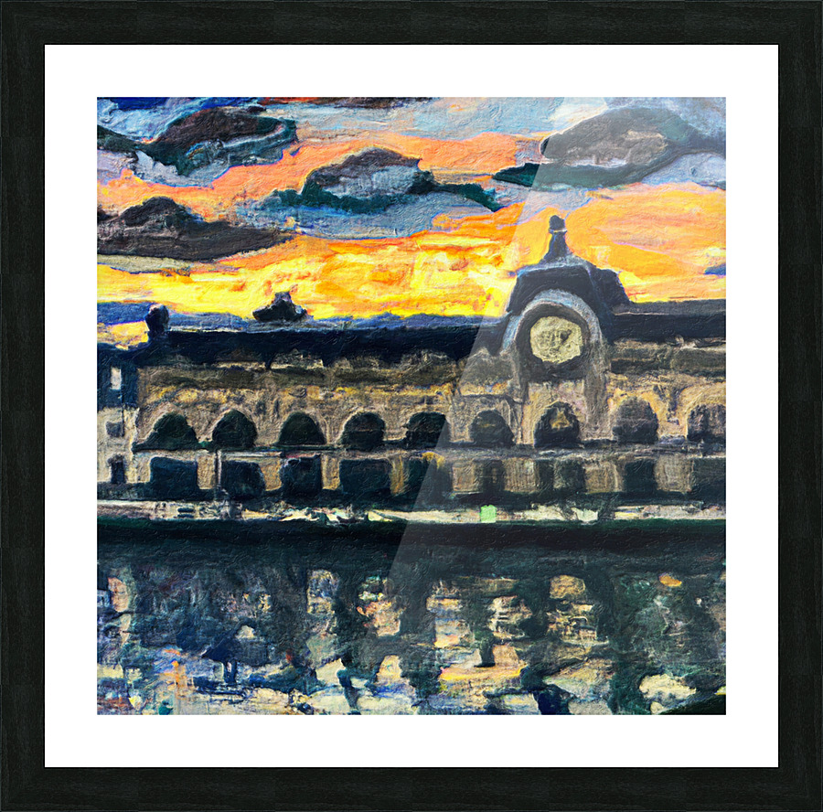 Musee dOrsay at Sunset Picture Frame print