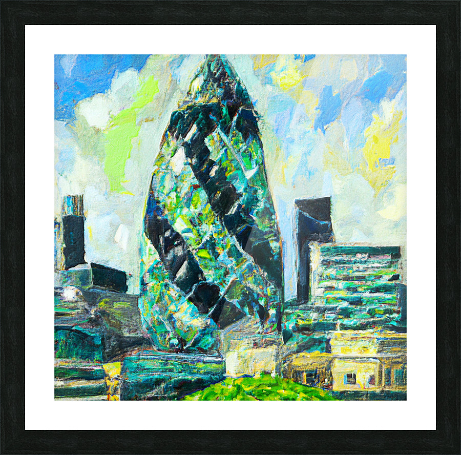 The Gherkin Picture Frame print