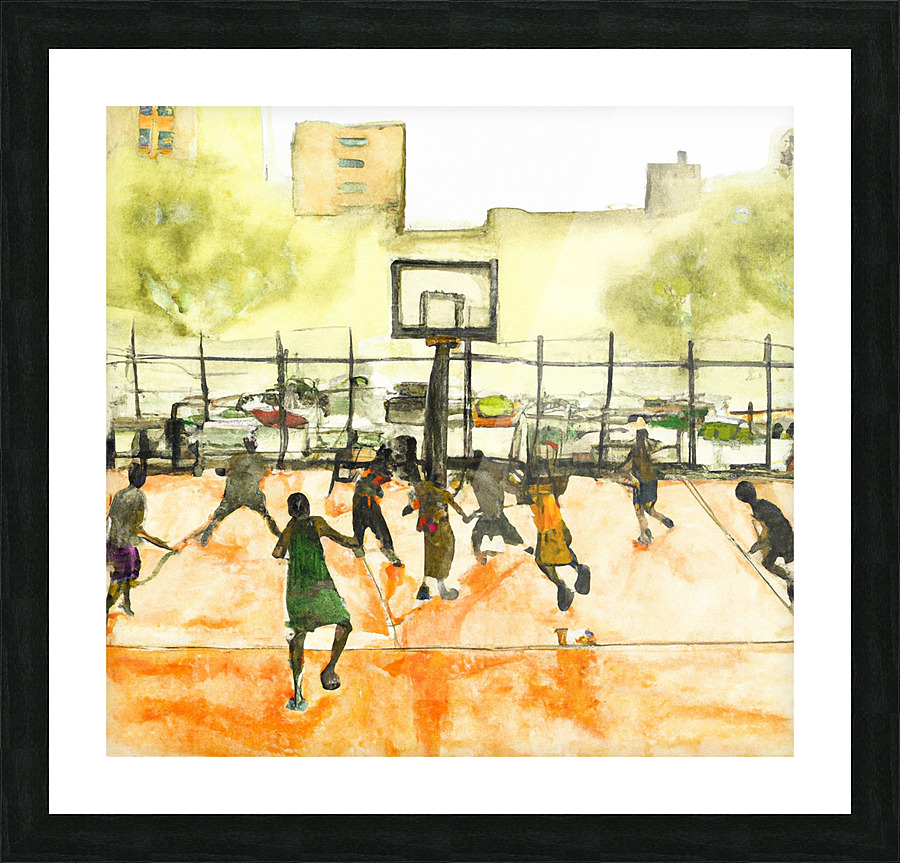 Pickup Basketball V Picture Frame print