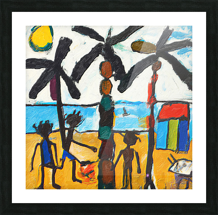 Children at the Beach Picture Frame print