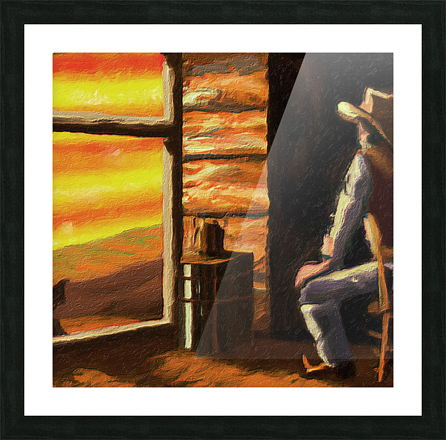 Lonesome Cowboy I Picture Frame print