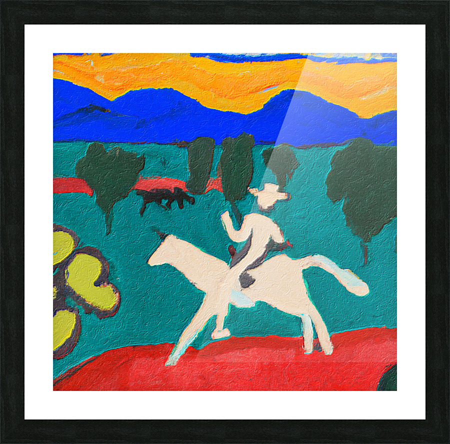 Sunset on the Range Picture Frame print