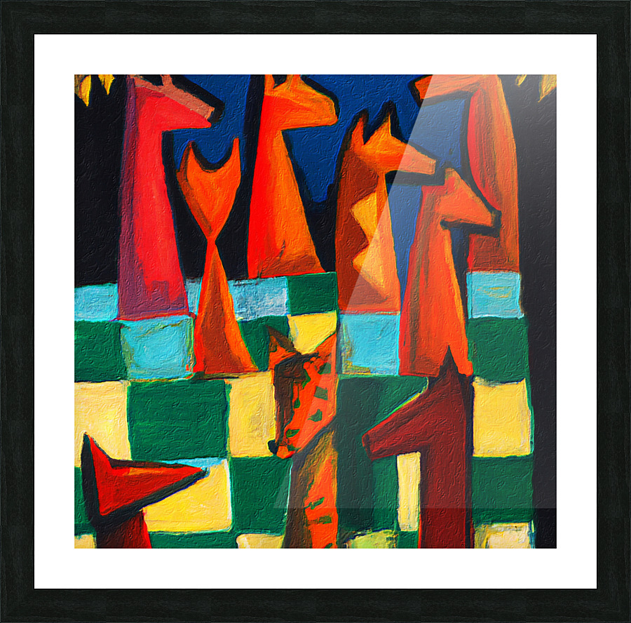 Three Dimensional Chess V Picture Frame print