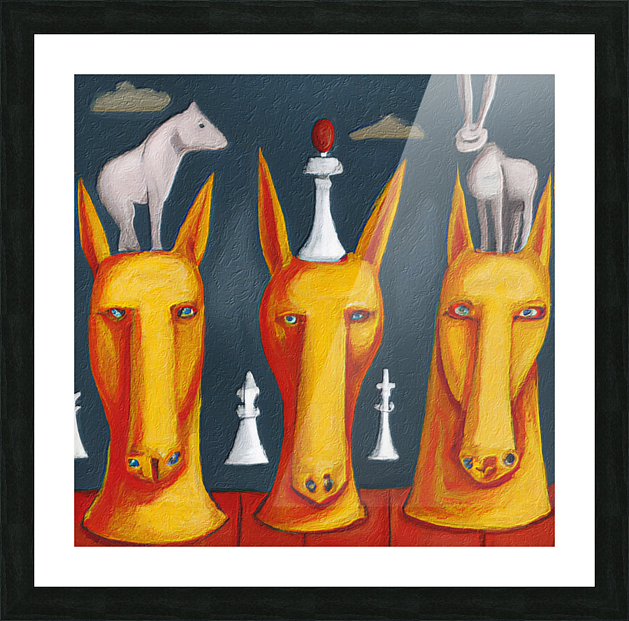 Three Dimensional Chess IV Picture Frame print