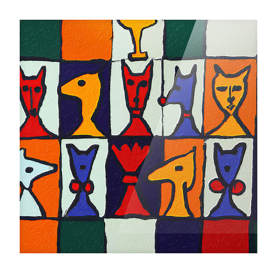 Three Dimensional Chess III Picture Frame print