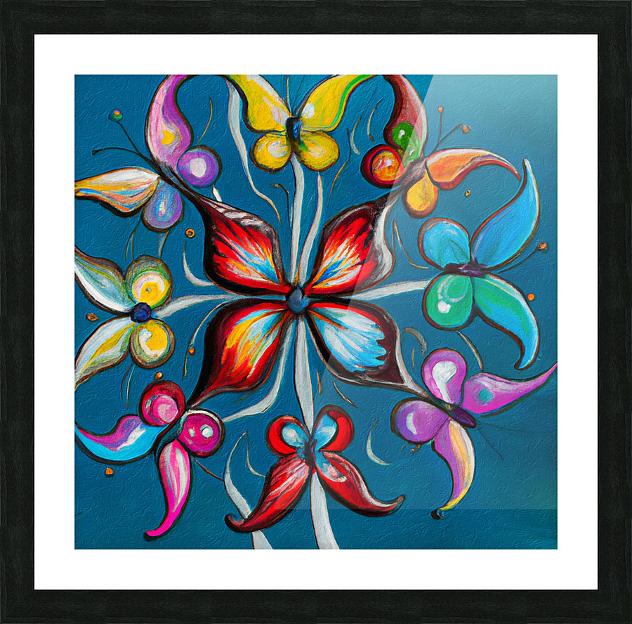 Flowering Butterfly Picture Frame print