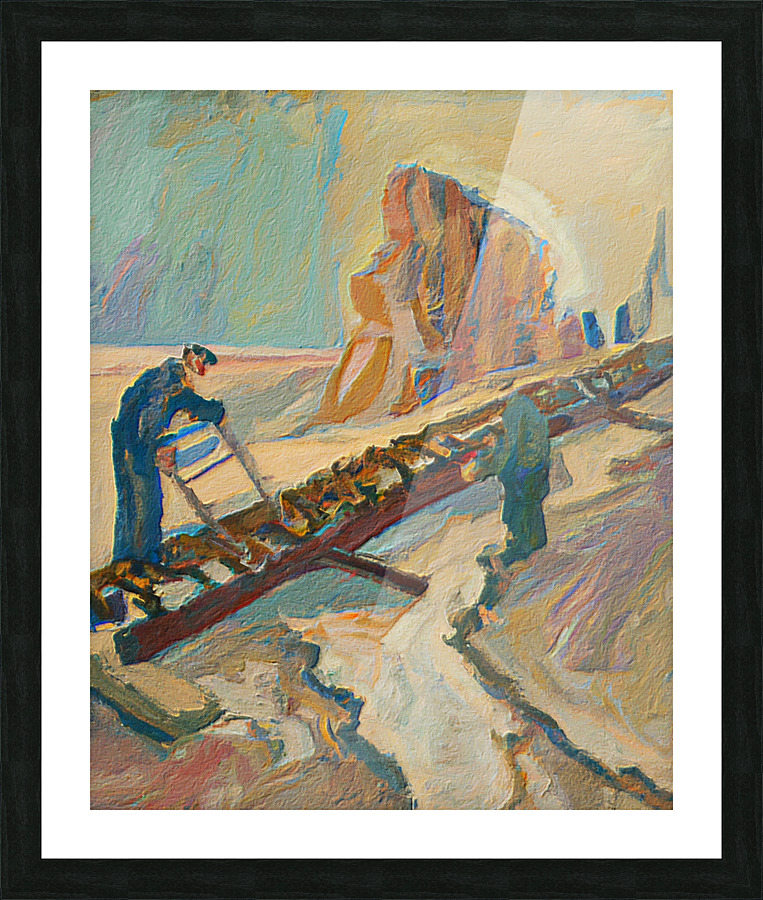 Railway Workers IV Picture Frame print