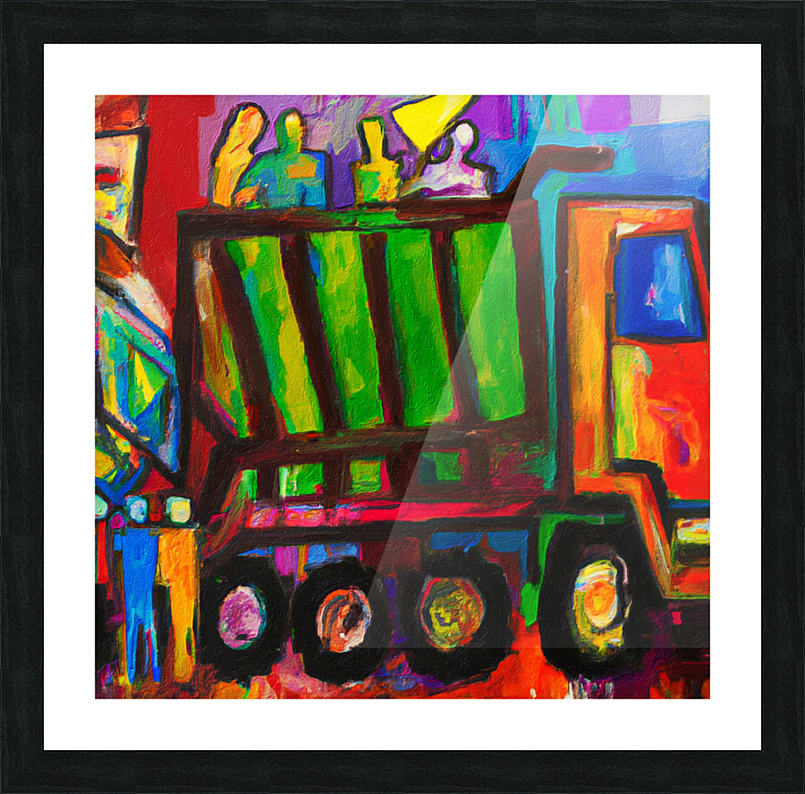 Street Cleaner Picture Frame print
